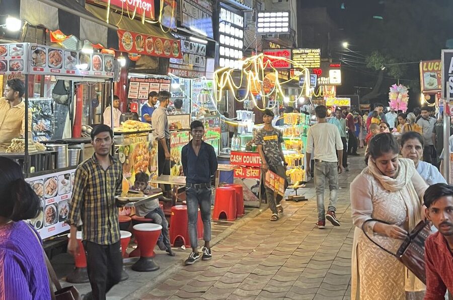 Agra: Sadar Bazar Food Market Night Walking Tour by Tuk-Tuk - Walking the narrow lanes: what you actually see and taste