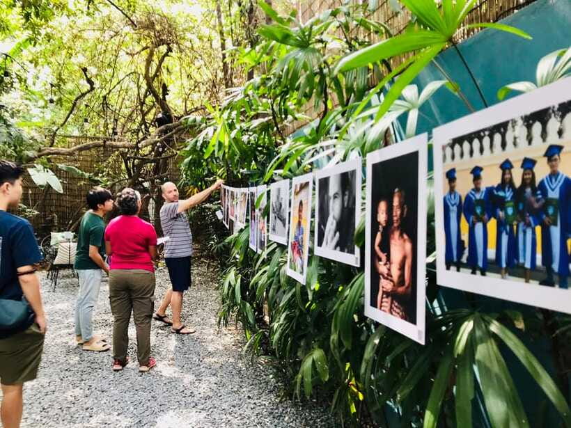 An Afternoon of Contemporary Art in Phnom Penh by Tuk Tuk - The garden speakeasy finish: cocktails, canapés, and a photo exhibit