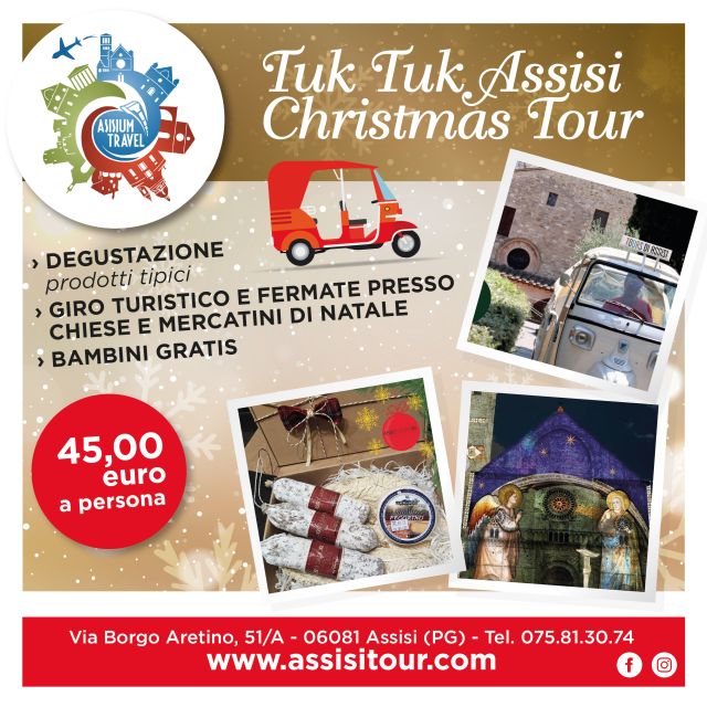 Assisi: Panoramic Tuk Tuk Tour - Santa Chiara and Chiesa Nuova: making St. Clare and St. Francis real
