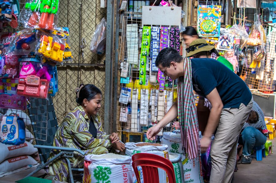 Authentic Siem Reap: Tuk Tuk Countryside and Sunset Tour - Basket materials and spiritual houses: the craft you see at home
