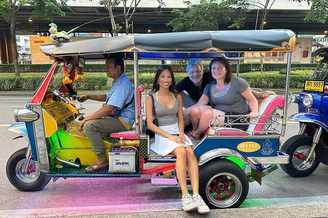 Bangkok Night Food Tour By Tuk-Tuk - BTS Exit 1 pickup and the tuk-tuk route rhythm