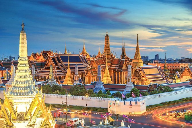 Bangkok Night Lights: Temple & City Tour by Tuk Tuk (SHA Plus) - Grand Palace Area: Exterior Photos, Not a Long Palace Visit