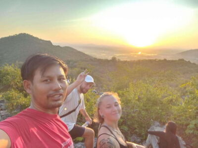 Battambang: Bamboo Train, Bat Cave, Killing Cave by Tuk Tuk - The Suspension Bridge Moment: Legs-First Battambang