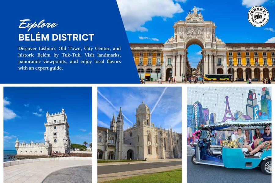 Belem Tower Tuk Tuk Tour Lisbon Old Town, City Center, Belém - Lisbon Cathedral and the historic core: where stories start