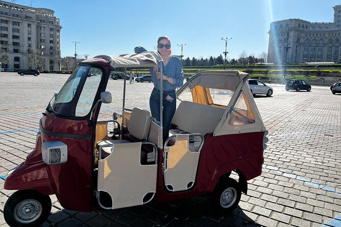 Bucharest Tuk Tuk City Tour - Triumphal Arch and Romanian Athenaeum photo stops that actually work