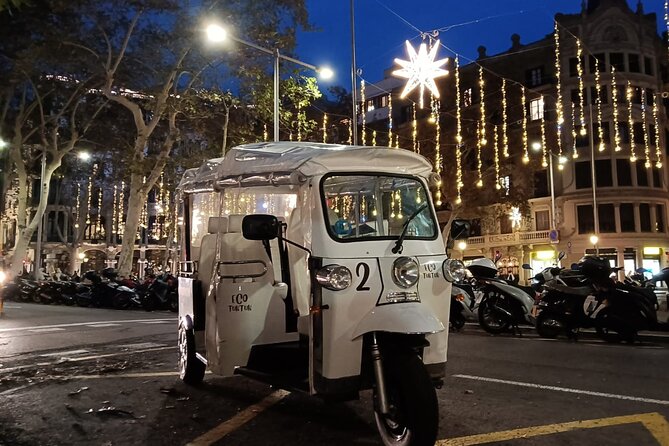 Christmas Lights Tour of Barcelona in Private Eco Tuk Tuk - Weather, comfort, and why this matters in Barcelona at night