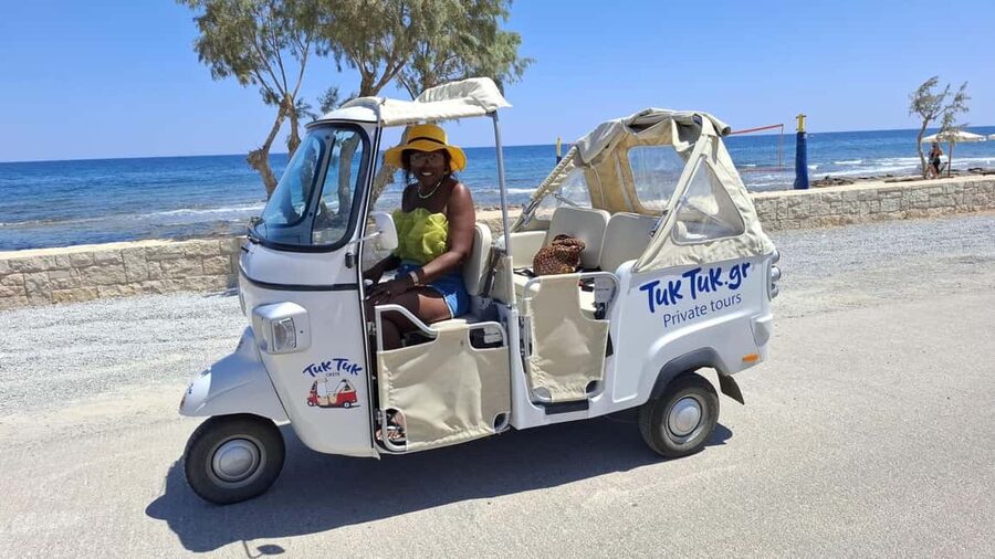 Crete: Private Tuk Tuk Tour of 7 Villages with Tastings - Potamos Beach and the Palace of Malia: quick stops with big payoff