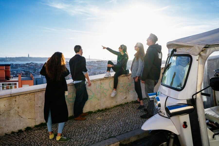 Eating Lisbon: Tuk Tuk Food Tour - A Tasquinha Canto do Fado: cheese board, tempura beans, and bacalhau à bras