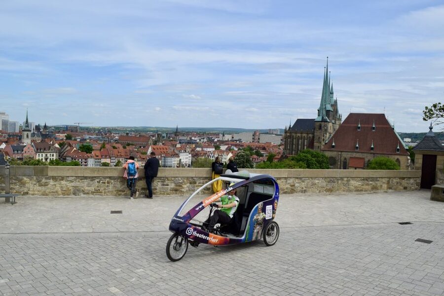 Erfurt: Guided Petersberg Citadel Tour by E-Rickshaw - St. Peter’s Church: Romanesque stop with real viewpoint value