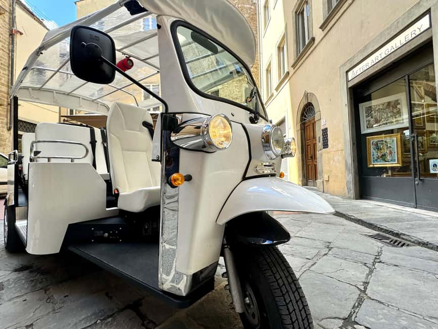Florence: Eco Golf Car & e Tuk Tuk City Tour - Meeting Point at Museo Novecento: Easy Start, Clear Identification