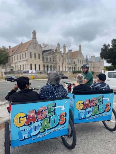 Fremantle: Rickshaw Sightseeing Tour - The ride setup: rickshaw comfort, speakers, and “chauffeur” energy