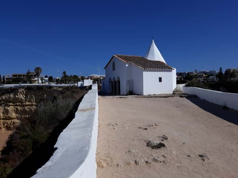 From Albufeira: Tuk-Tuk Tour to Benagil Caves - Armação de Pera and Our Lady of the Rock: the promontory view that starts it all