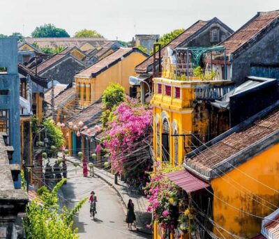 Hoi An Rickshaw Riding/Carpentry Class by Cruise & Foodie - The walking route: central market, Fujian Pagoda, Japanese Bridge, and more