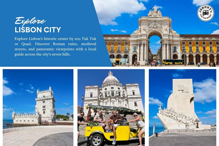LISBON : Explore Old Town Alfama by Electric Tuk Tuk . - Why an electric tuk tuk fits Lisbon’s hills so well