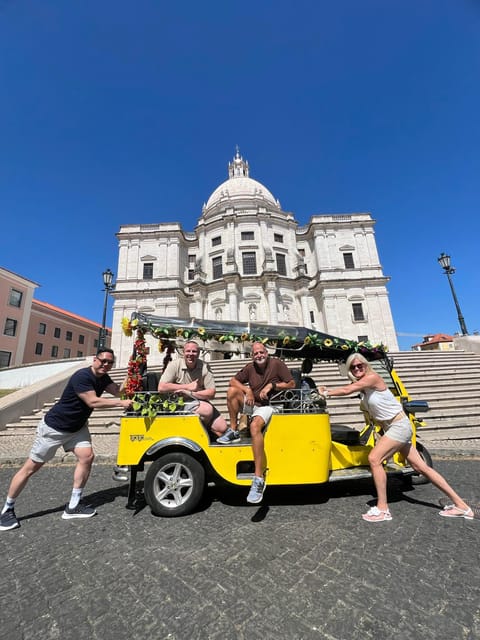 Lisbon:Half-day Guided Tuk Tuk Tour OldTown CityCenter Belem - Getting Oriented Fast: Rossio, Santa Justa, Baixa and Chiado