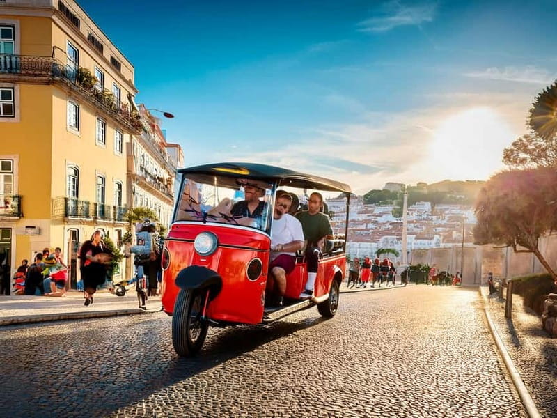 Lisbon: Priver Guided Tuk Tuk Tour With Hotel Pickup - Cathedral to Miradouro Santa Luzia: the first big-picture hits