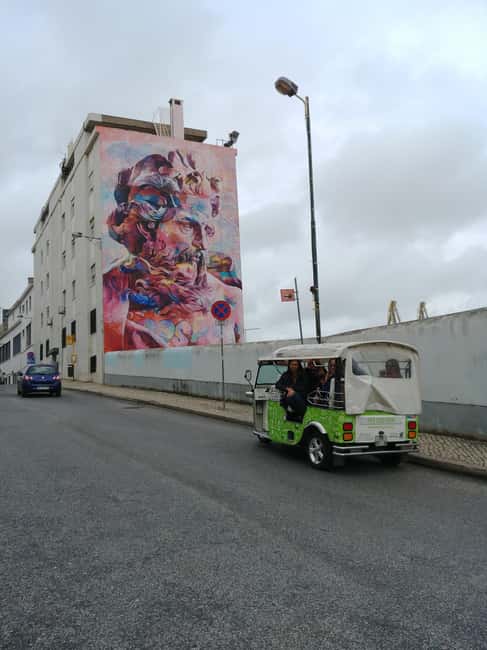 Lisbon Street Art by Tuk Tuk : Graffiti & Murals Discovery - The Named Mural Stops: Vhils, Shepard Fairey, Mário Belém, and Tamara Alves