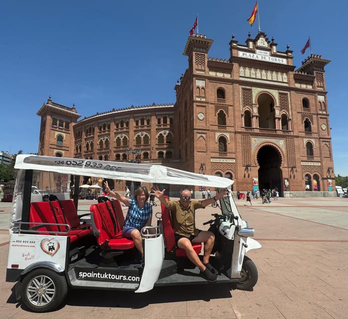 Madrid: Explore the City in an Electric Tuk Tuk - Plaza de España and Cervantes: the skyline finish that photographs well