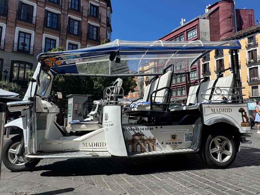 Madrid: Tuk Tuk Tour with Live Commentary - Key highlights at a glance