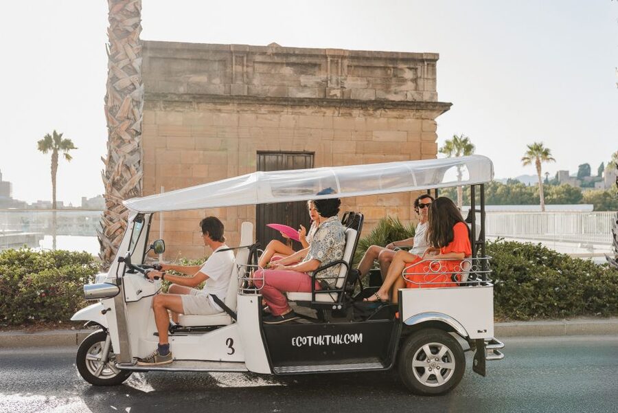 Malaga: Private City Tour by Eco Tuk Tuk - Plaza de la Marina and the Historic Center Feel