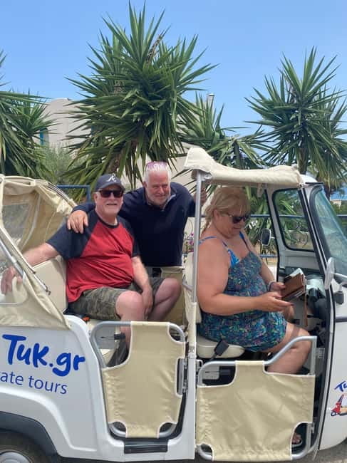 Malia: Sissi and Beyond Tuk Tuk Tour with Raki and Honey - From pickup to Stalida: the easy start in Malia and Stalida