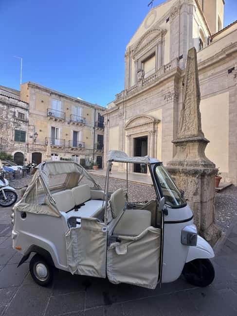 ORTIGIA tour by tuk tuk - ape calessino 1 hour - Castello Maniace Terrace: The View Break You’ll Remember
