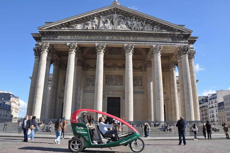 Paris: 2 hours Emily Tour in a Private Rickshaw bike - Entering Paris from Place Saint-Michel (where the tour starts)
