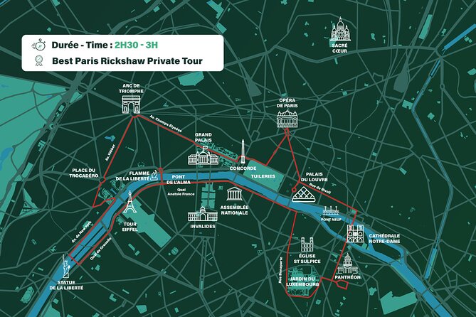 Paris Private Sightseeing Guided Tour by Electric Rickshaw - QR-Code Audio for 23 Monuments: Learning Without the Lecture