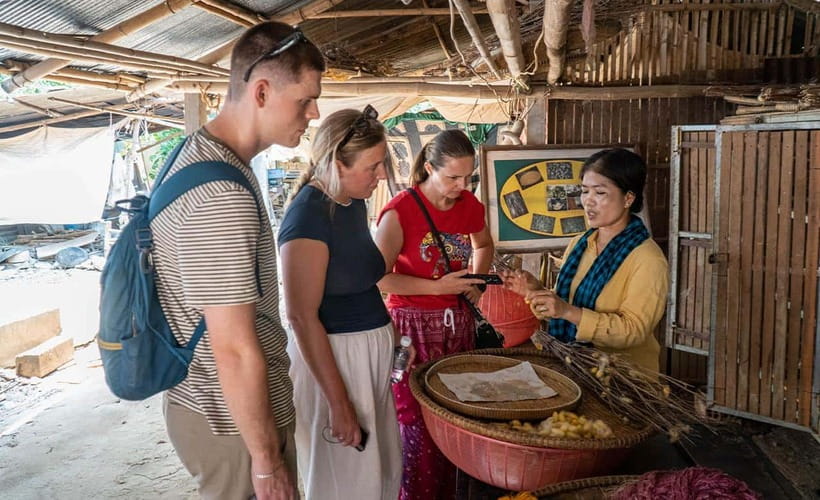 Phnom Penh to Silk Island By Tuk-Tuk with local Expert - Koh Oknha Tei Market and the Secondary School Stop: Real-Life Views, Not Just Photos