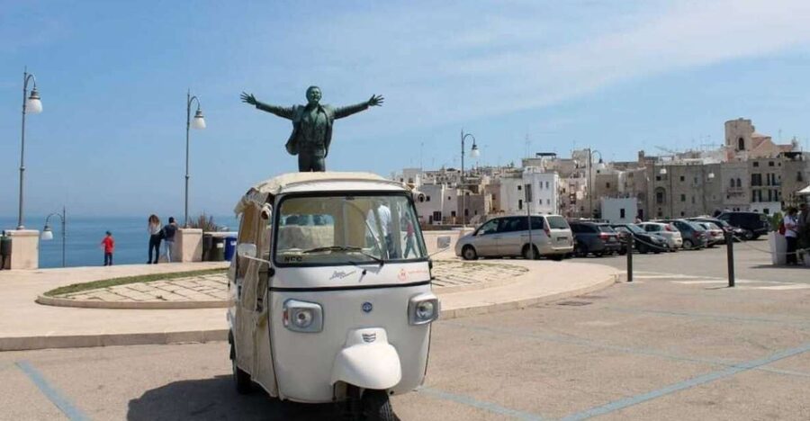 Polignano a Mare: Scenic Tuk-Tuk Tour Along the Coast - Polignano a Mare viewpoints: white houses, sea terraces, and Volare pride