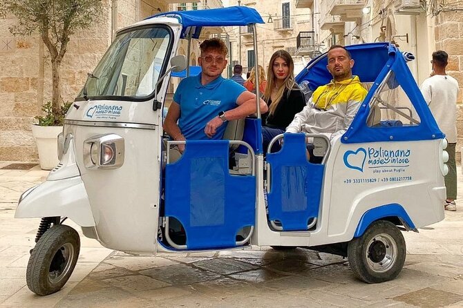 Polignano a Mare: Vintage Private Tour in TukTuk - Stop 4: Grotta Azzurra view stop—history tied to the top of the cave