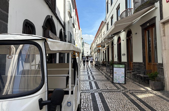 Ponta Delgada Private City Tuk Tuk Tour - The south-coast sequence: dog-snout islet, forts, and black-sand beaches