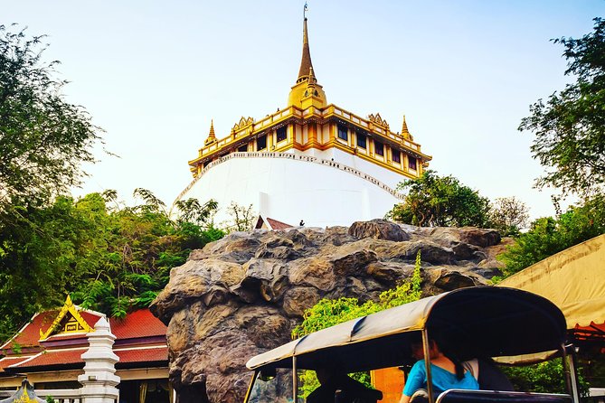 Private Bangkok Tuk Tuk Sunset Long-tail Night Lights - Loha Prasat and Pak Khlong Flower Talat night glow