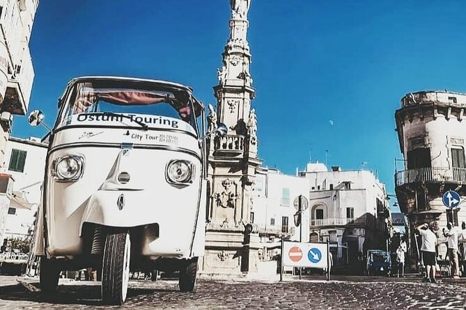 Private tour by Tuk Tuk of the Ostuni medieval quarter. - Ostuni Palace SPA terrace: photo stop with olive trees and the sea