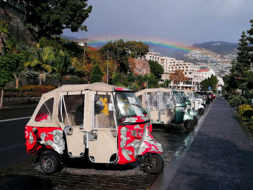 Private tour:Tuk Tuk Ride to Monte Funchal Toboggans - First leg uphill: Pickup, briefing, and that quick orientation to Funchal