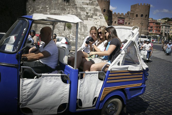 Rome by Ape Calessino Auto Rickshaw - Getting Started in Rome: Hotel Pickup and a Helmet-Required Ride