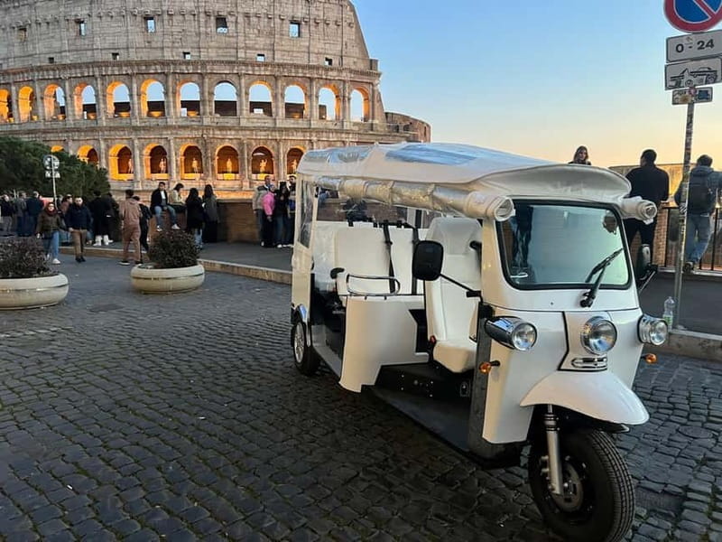 Rome: City Center Private Tour With Tuk-Tuk - Past the ruins and into Roman legend: Colosseum and the Forum area