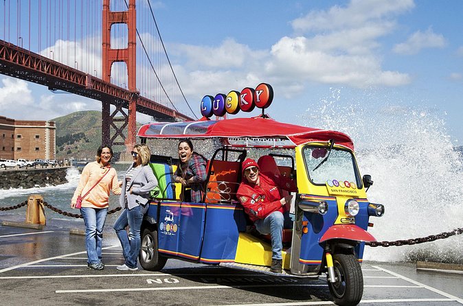 San Francisco Private Group City Tour 2.5 Hours - Lucky Tuk Tuk - Union Square, then the National Park drive to the bridge area