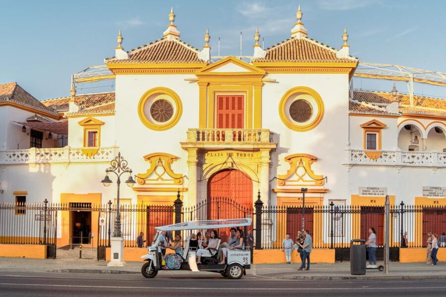 Seville: Private City Tour by Eco Tuk Tuk - Plaza de España stop: why this is the main event