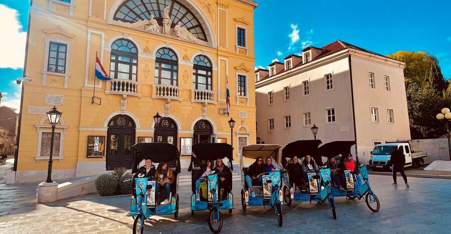 Split Tour in Private Electric Rickshaw - The Croatian National Theatre and the Palace gate circuit