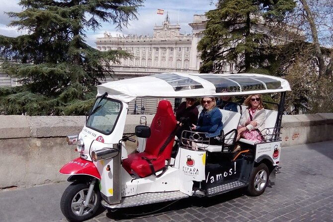 Tour Madrid in 2 hours! Electric Tuk - Fast, Fun, and Exclusive - Neptune Fountain to Puerta de Alcalá: from decorative Rome-style to triumphal arches