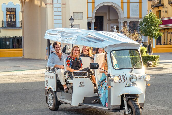 Tour Welcome Seville with Local Guide in Eco Tuk Tuk Private - Royal Tobacco Factory: Spain’s big industrial landmark