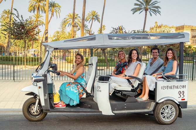 Tour Welcome Seville with Local Guide in Eco Tuk Tuk Private - Plaza de España: architecture you can read like a map