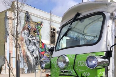 Tuk Tuk Lisbon: Exploring Urban Art - Santa Apolónia: Pichi & Avo’s sculptural tag storm
