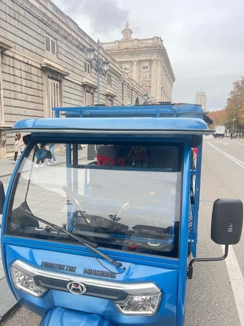 Tuktuk historical tour of Madrid 1 Hr in a fun and original way - Electric, private, and built for a quick turnaround