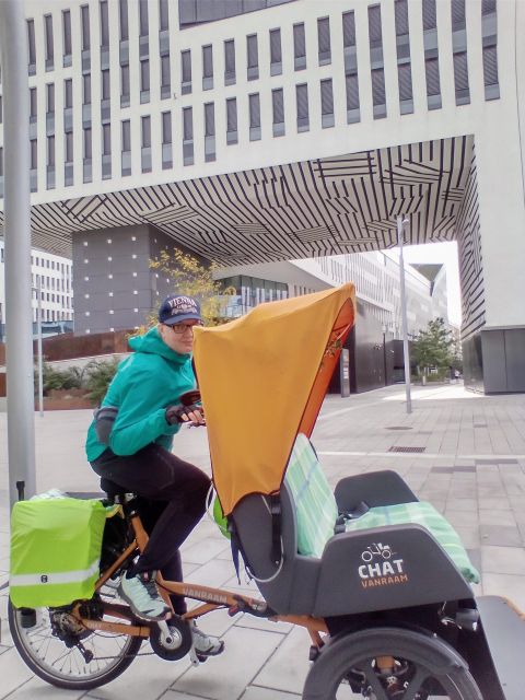 Vienna: Tour with locals in RAXI electric rickshaw - Donau Park and the Old Danube: Danube Canal bike-lane magic