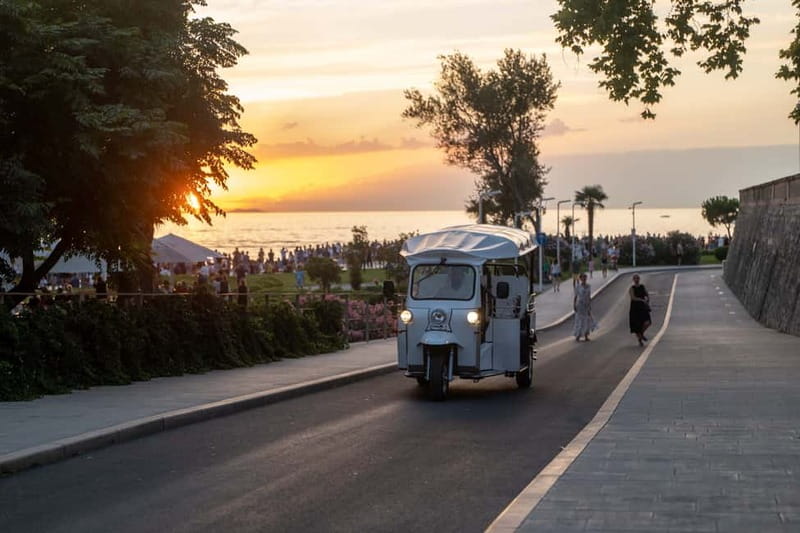 Zadar: Hidden Gems Eco Tuk Tuk Tour - Pickup, Kolovare Beach, and getting oriented in the first minutes