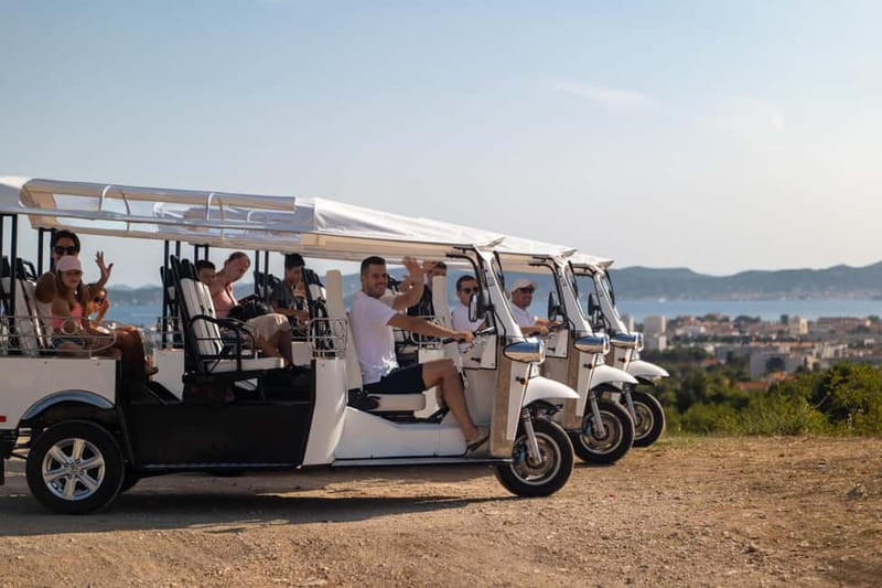 Zadar: Sunset Eco Tuk Tuk Tour - The Sphinx of Zadar: fingers, hieroglyphs, and a big weird charm